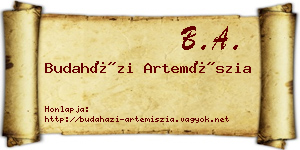 Budaházi Artemíszia névjegykártya